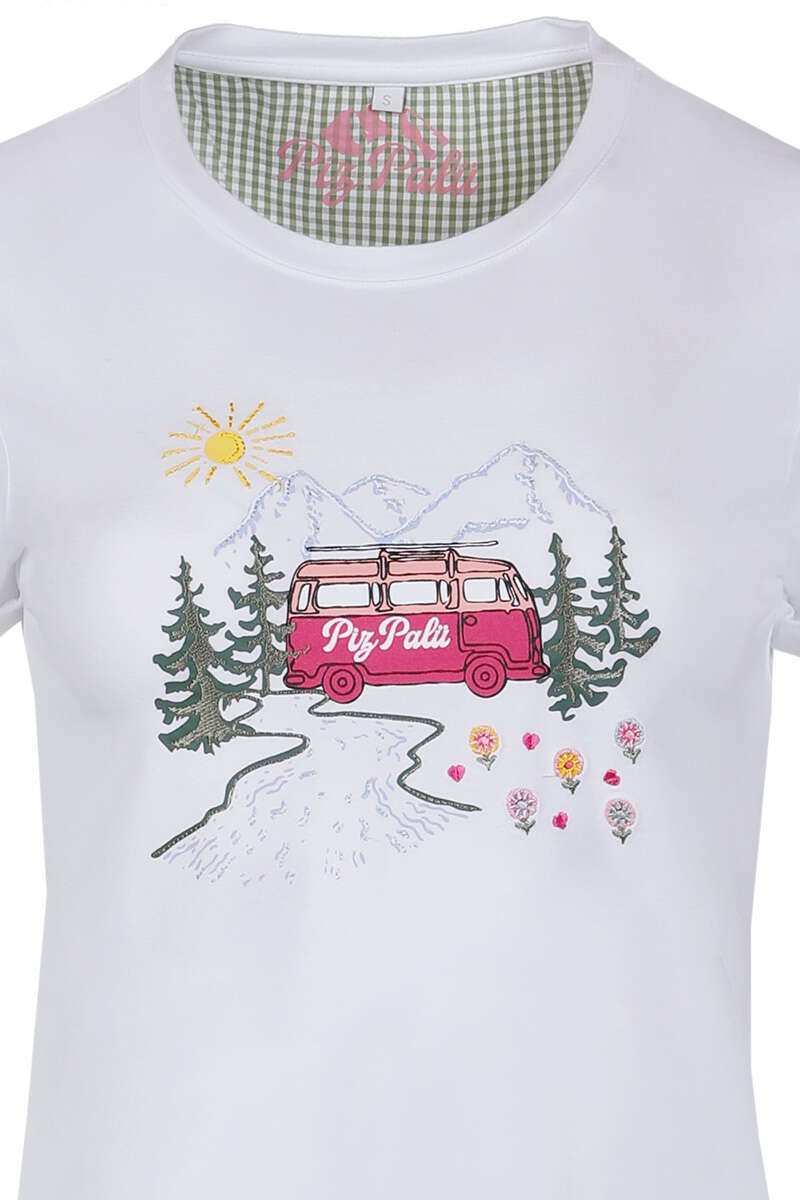 Damen T-Shirt 'Alpen-Camping' edelweiß Bild 2