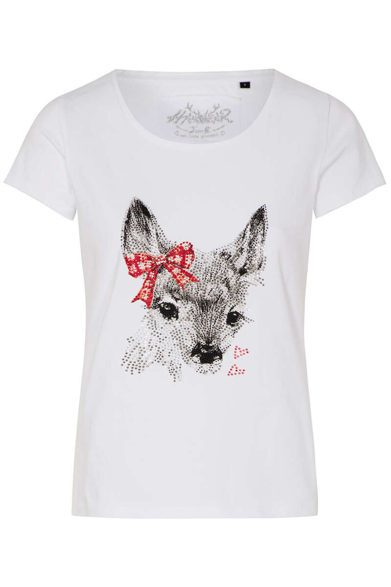 Damen T-Shirt Bambi weiss