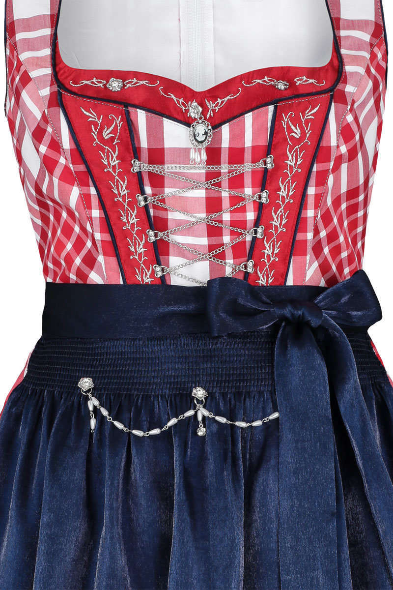 Dirndl kurz kariert rot Bild 2