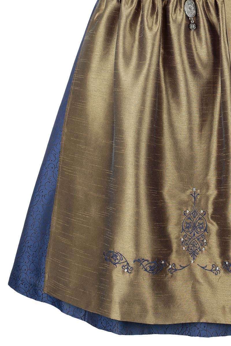 Dirndl kurz blau-gold Bild 2