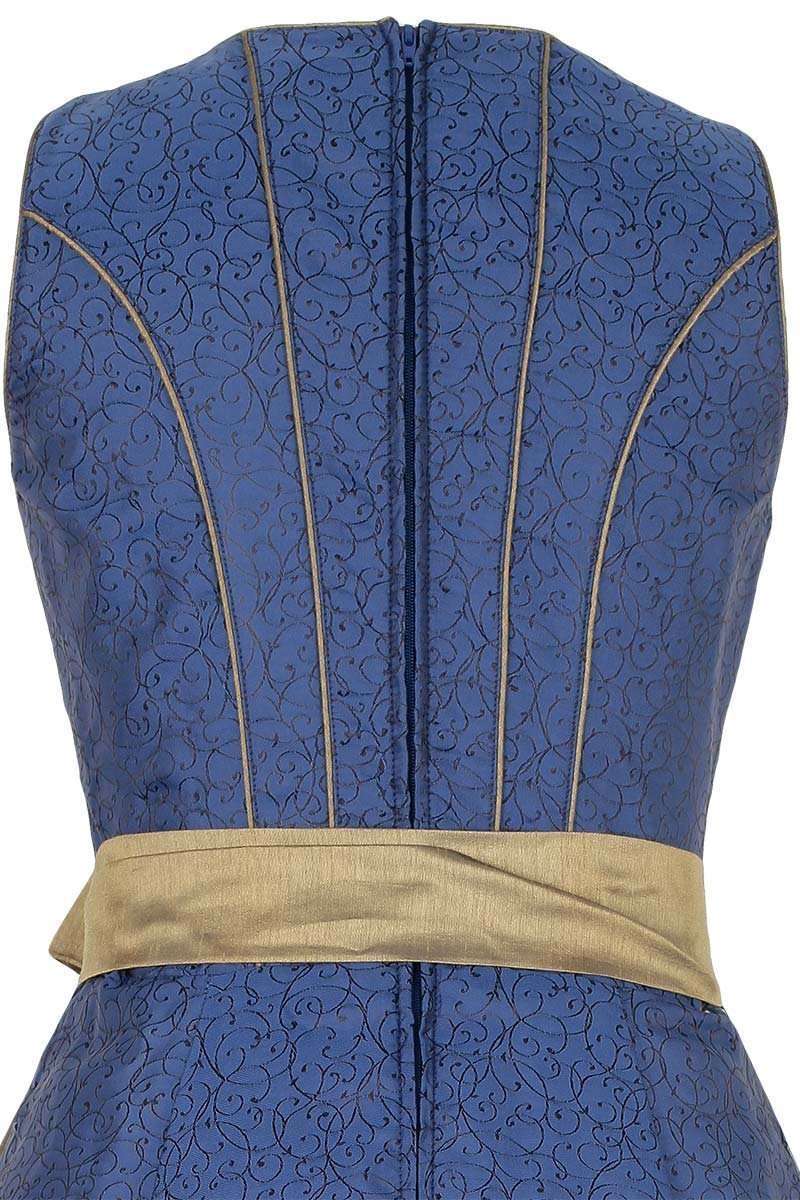 Dirndl kurz blau-gold Bild 2