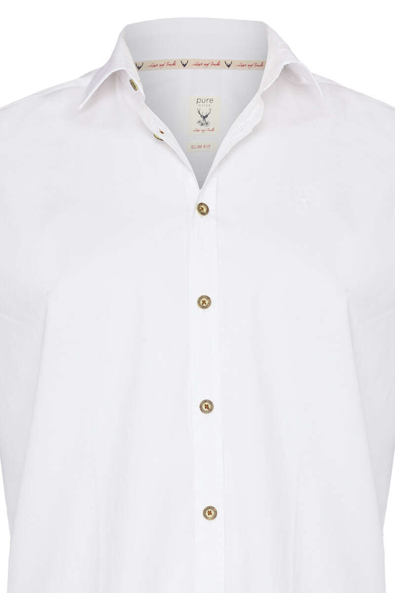 Herren Trachtenhemd slim weiss Bild 2