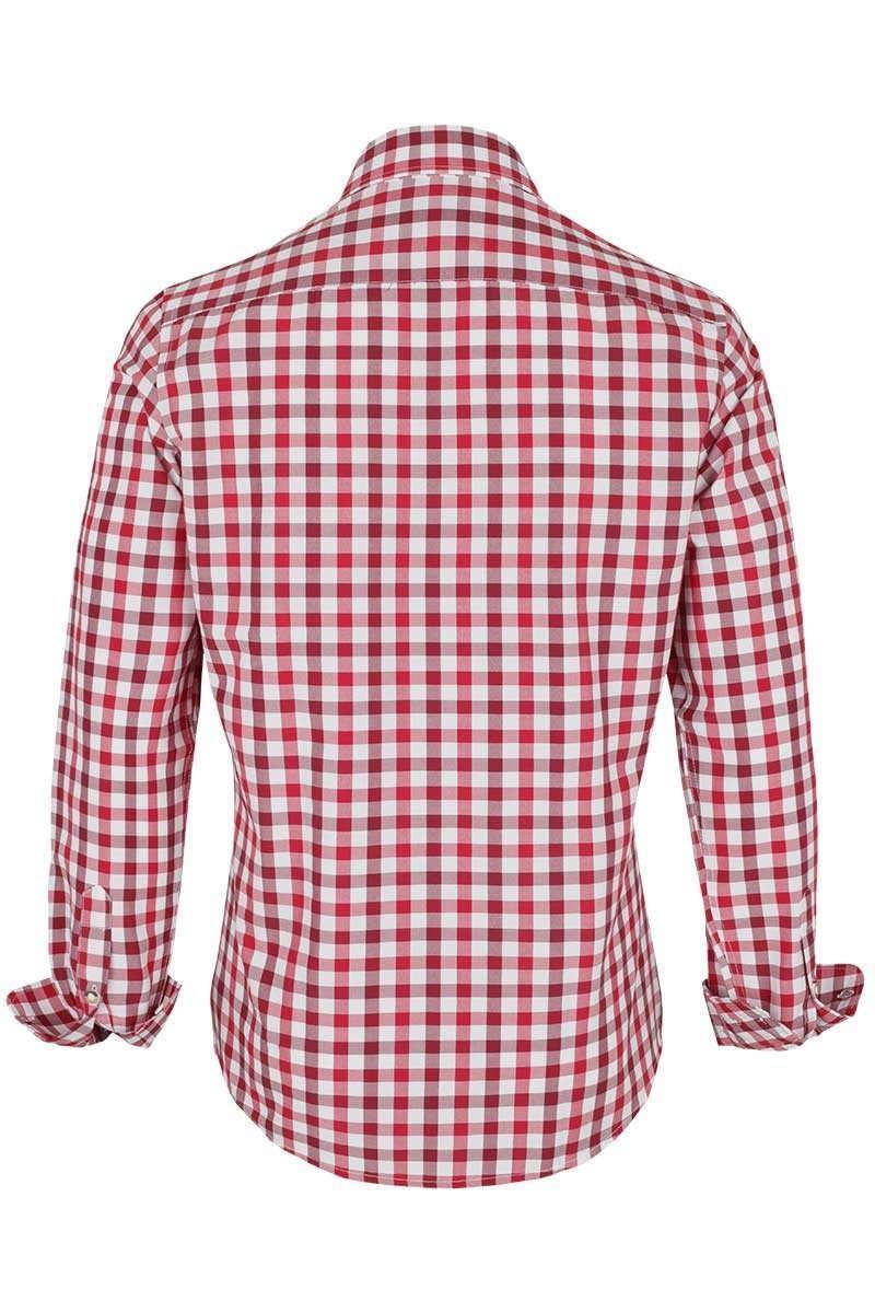 Karohemd Slim Fit weinrot Bild 2