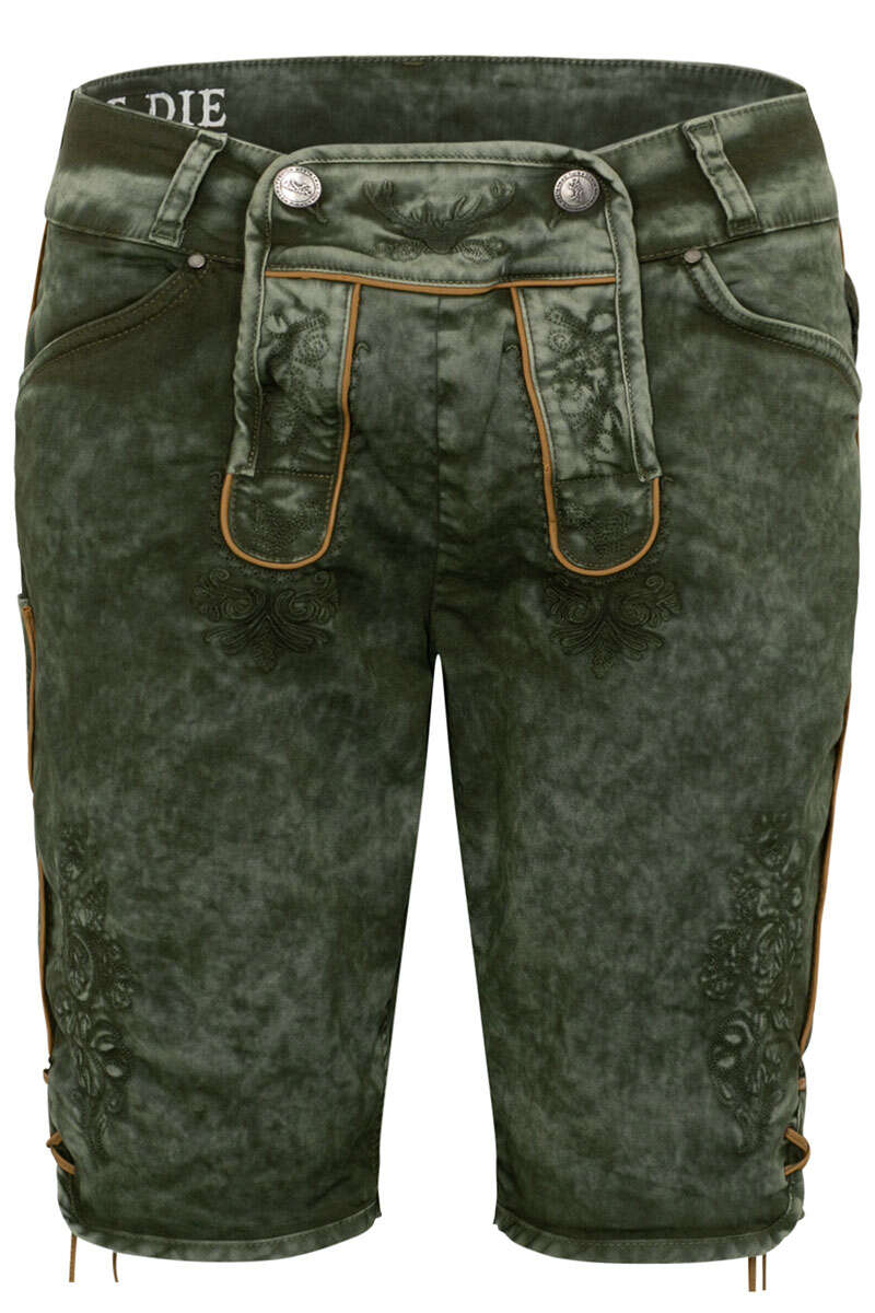 Herren Jeans 'Lederhose' armygrn