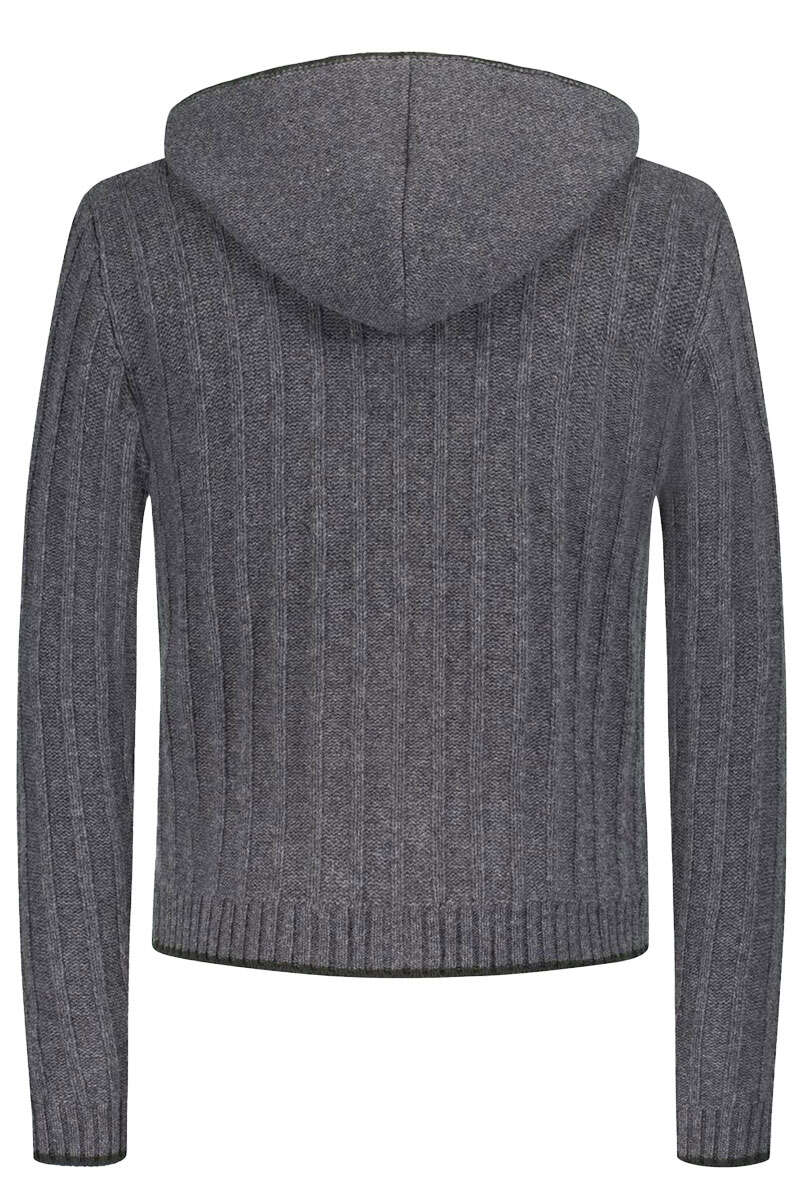 Herren Trachtenstrickjacke grau grn Bild 2