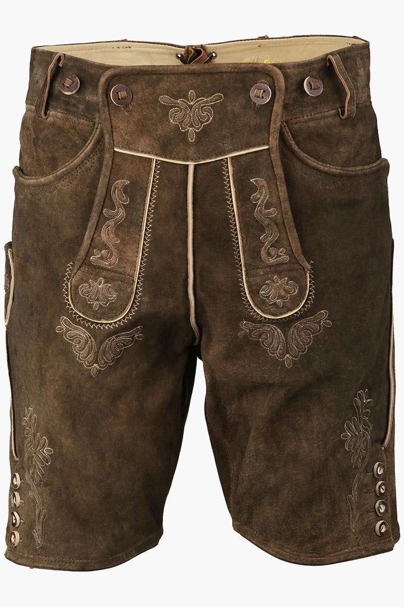 Kurze Lederhose mit Stegtrger rehbraun Bild 2