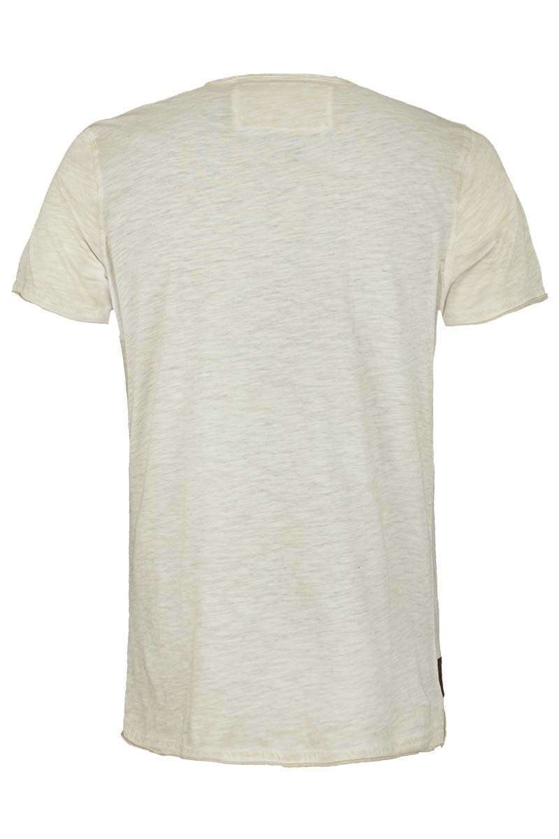 Trachten T-Shirt V-Ausschnitt Used Look natur beige Bild 2