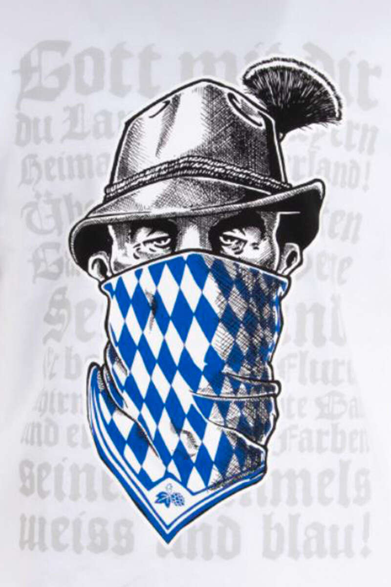 Herren T-Shirt Bayern-Hymne weiss Bild 2