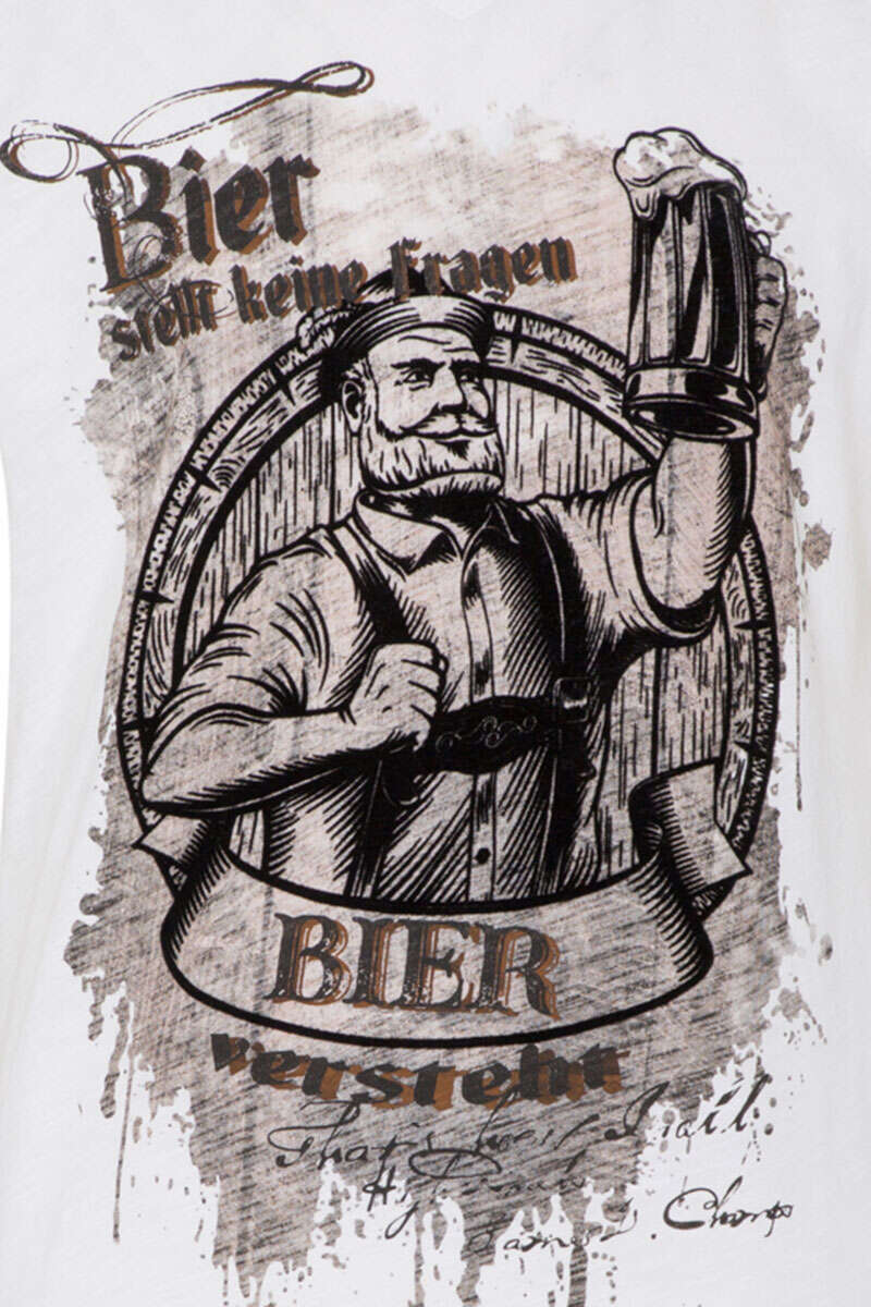 Herren T-Shirt `Bier versteht´ weiss Bild 2