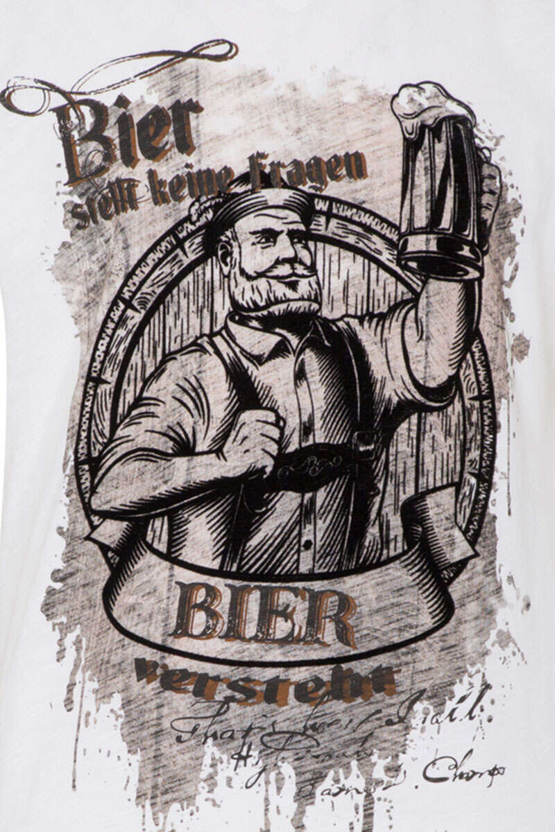 Herren T-Shirt `Bier versteht weiss Bild 2