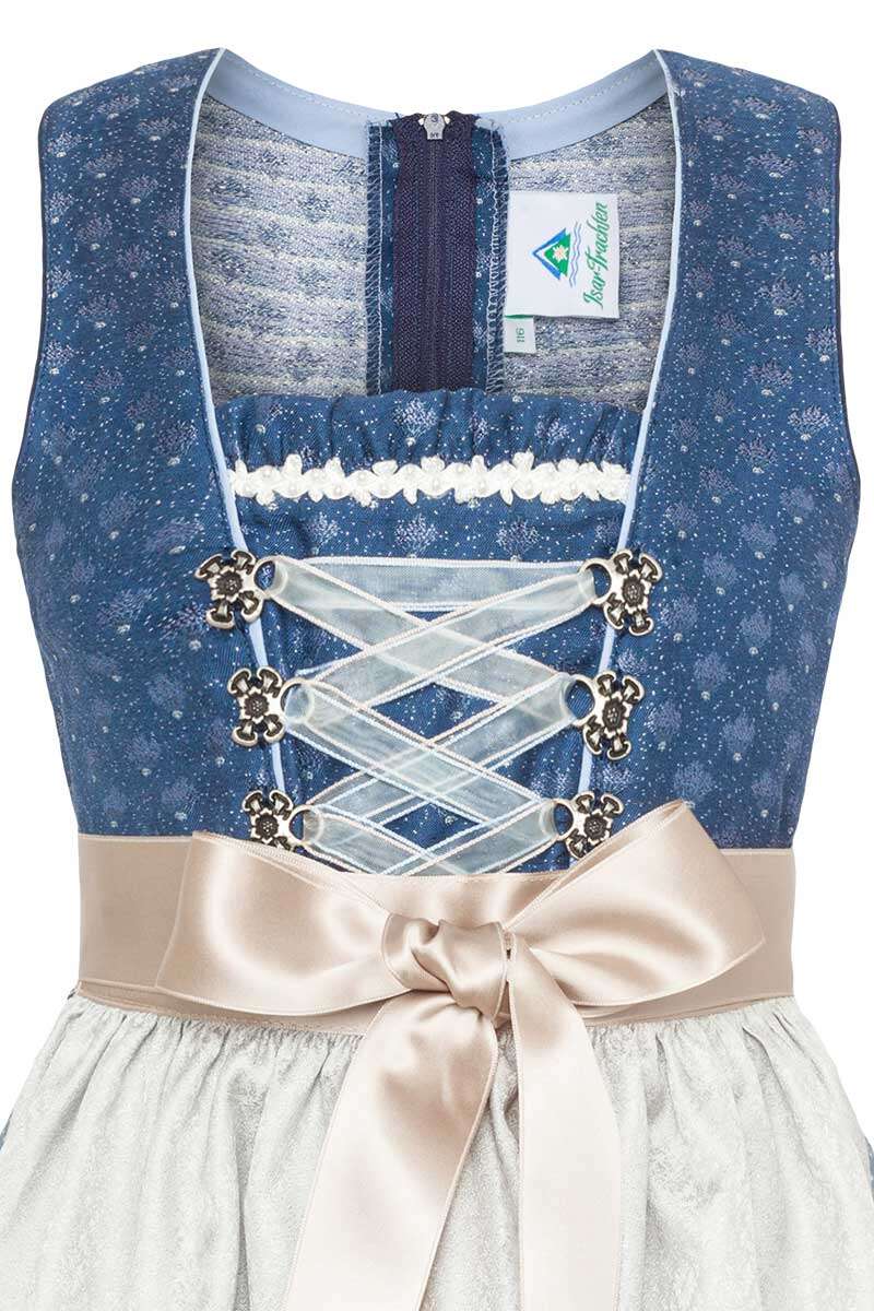 Kinderdirndl blau beige Bild 2