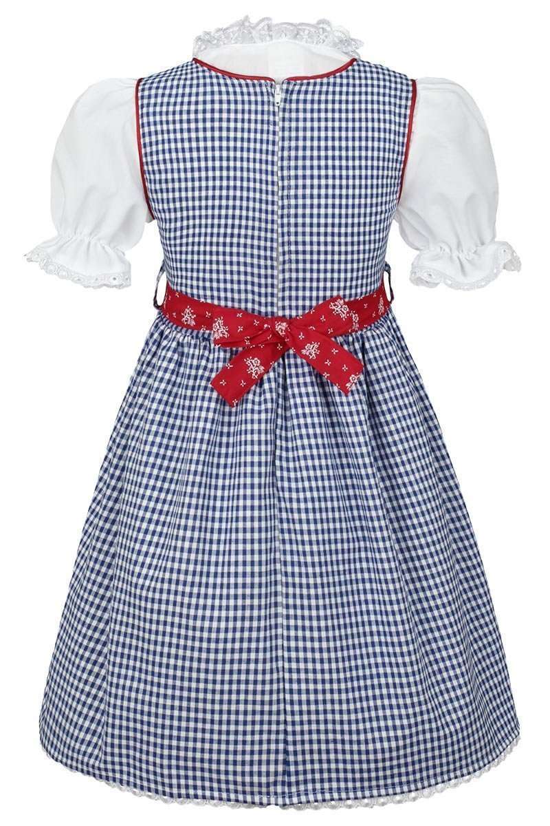 Kinderdirndl blau rot mit Bluse Bild 2