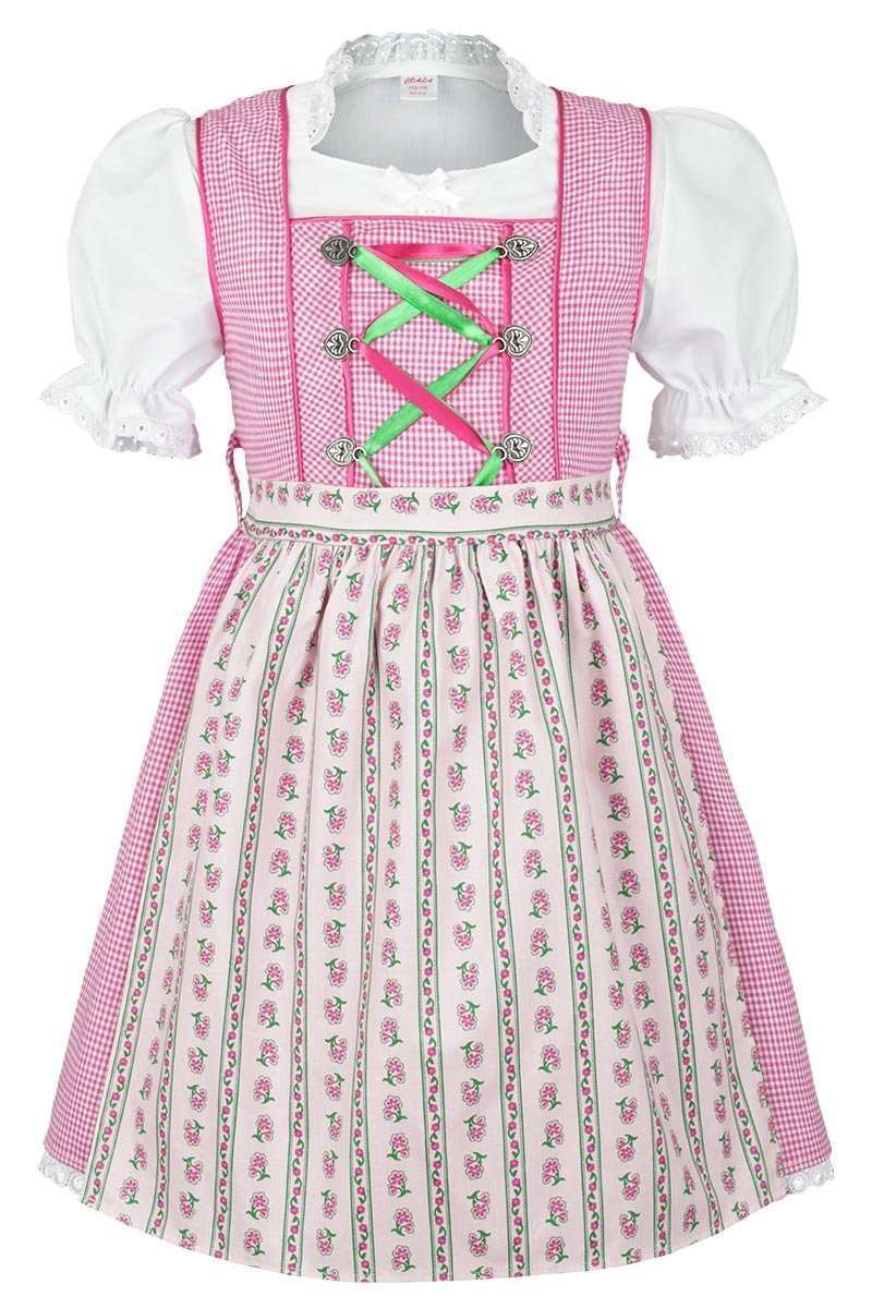 Kinderdirndl rosa grn mit Bluse