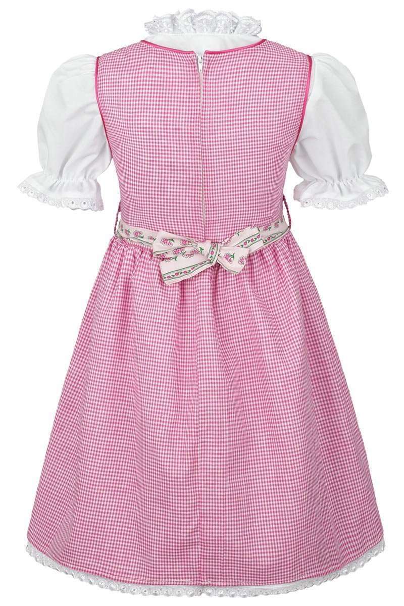 Kinderdirndl rosa grn mit Bluse Bild 2