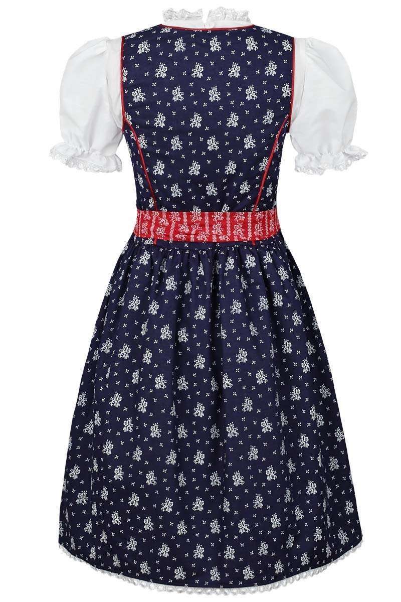 Kinderdirndl geblmt blau rot mit Bluse Bild 2