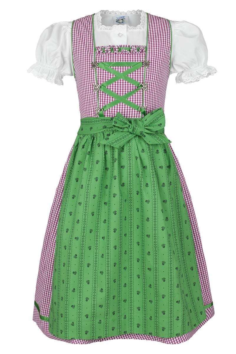 Kinderdirndl beere grn mit Bluse