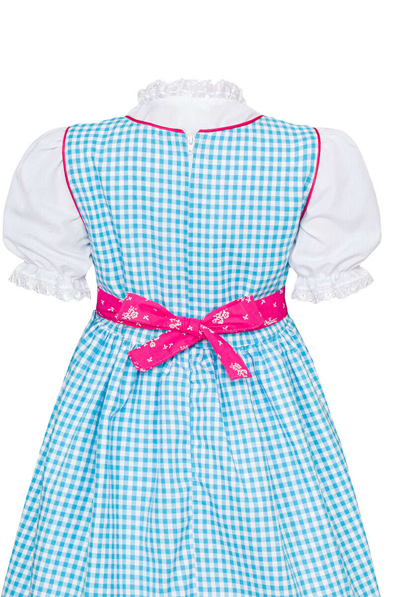 Kinderdirndl trkis pink mit Bluse Bild 2