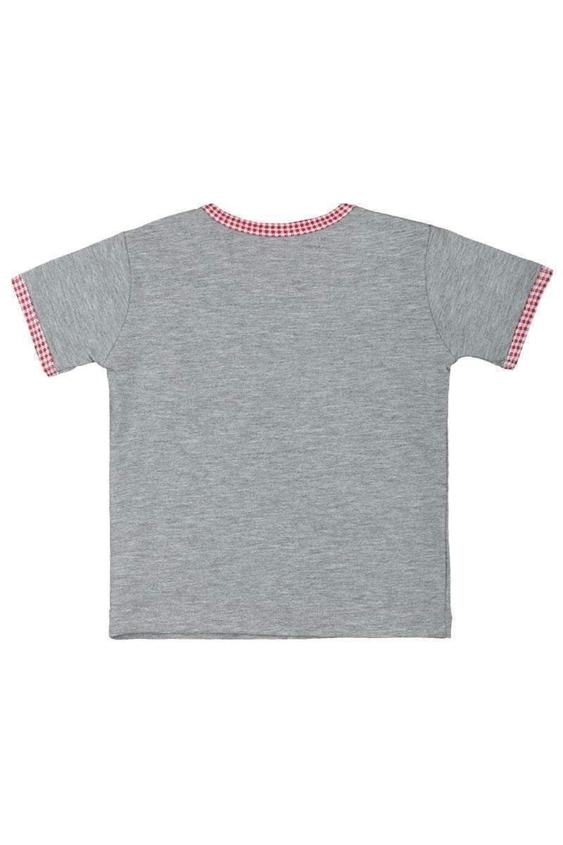 Kinder T-Shirt Lederhosenlook 'Lausbub' grau Bild 2