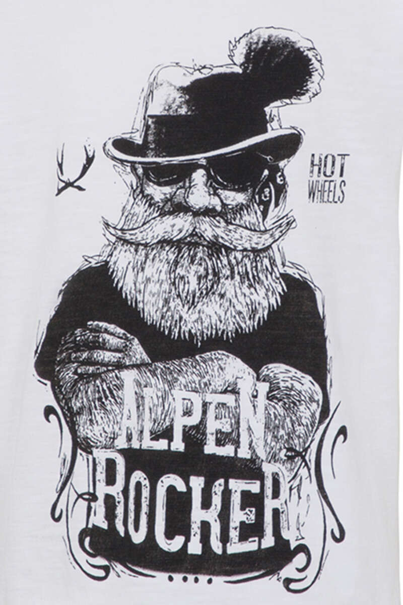 Herren T-Shirt 'Alpen Rocker' weiß Bild 2