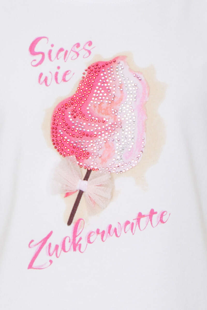 Kinder T-Shirt 'Zuckerwatte' weiss Bild 2