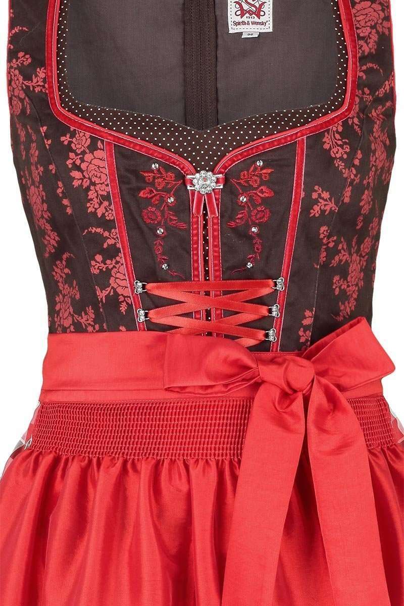 Dirndl mittel braun-rot Bild 2