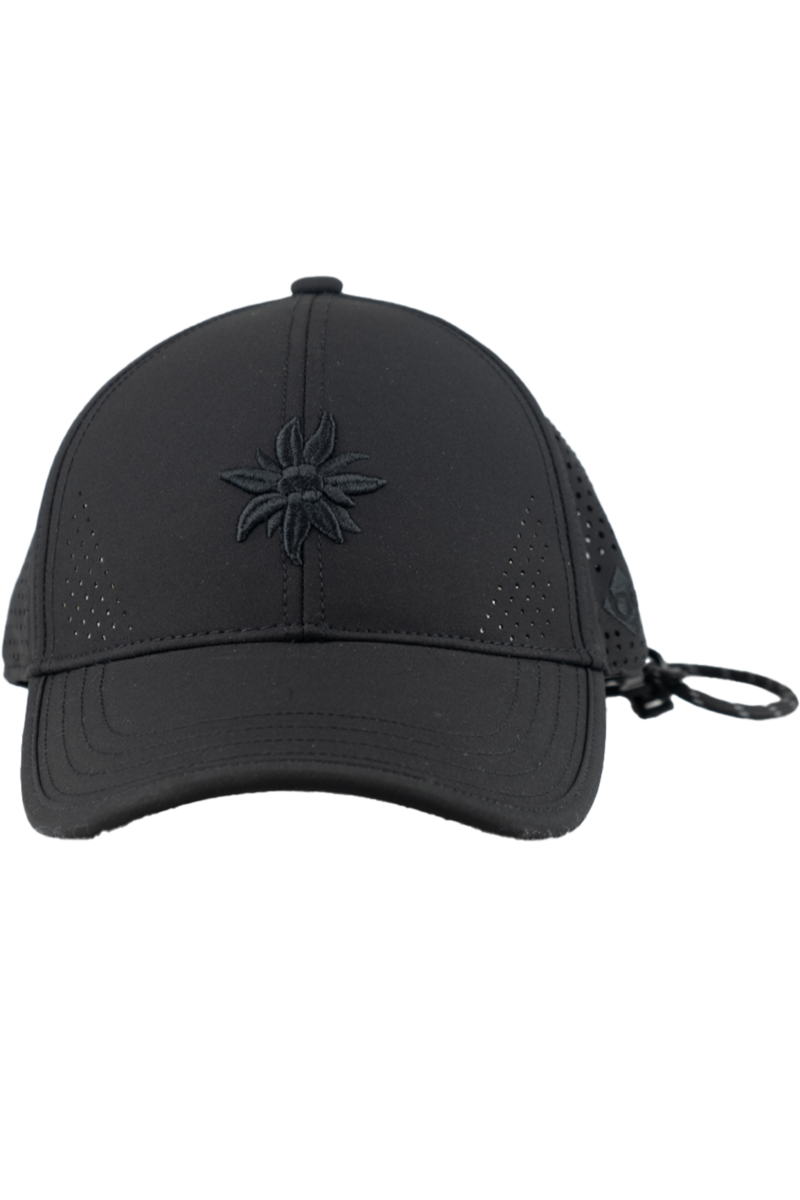 Unisex Cap mit Edelwei-Design fr Outdoor und Sport schwarz Bild 2