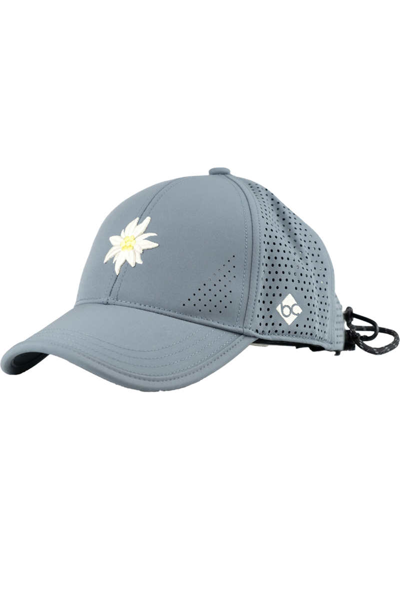 Unisex Cap mit Edelwei-Design fr Outdoor und Sport graublau