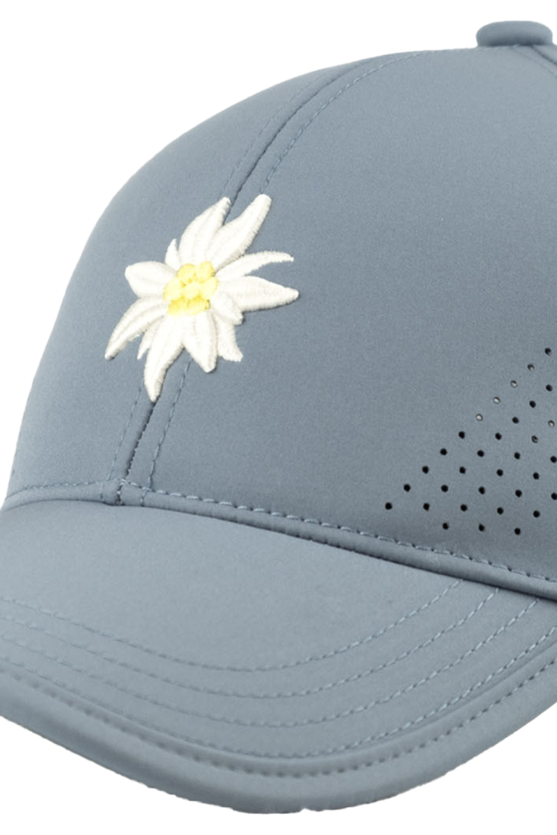 Unisex Cap mit Edelwei-Design fr Outdoor und Sport graublau Bild 2