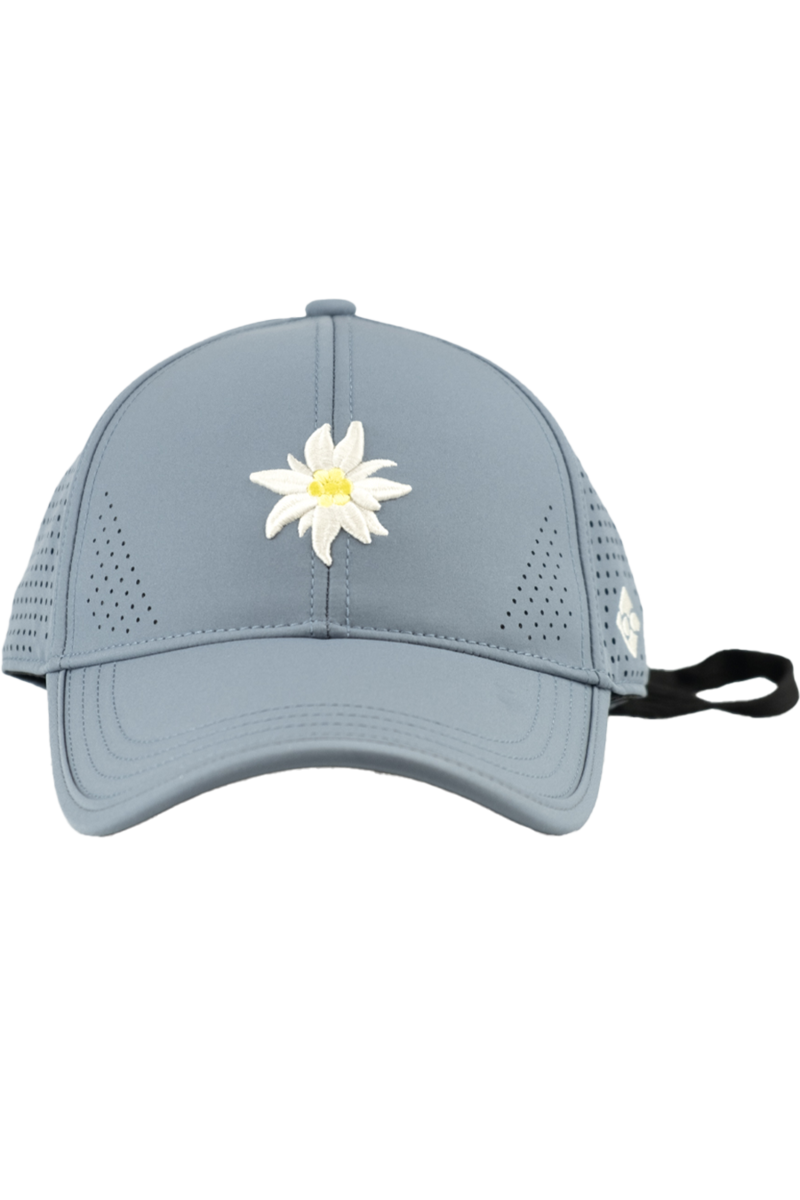 Unisex Cap mit Edelwei-Design fr Outdoor und Sport graublau Bild 2
