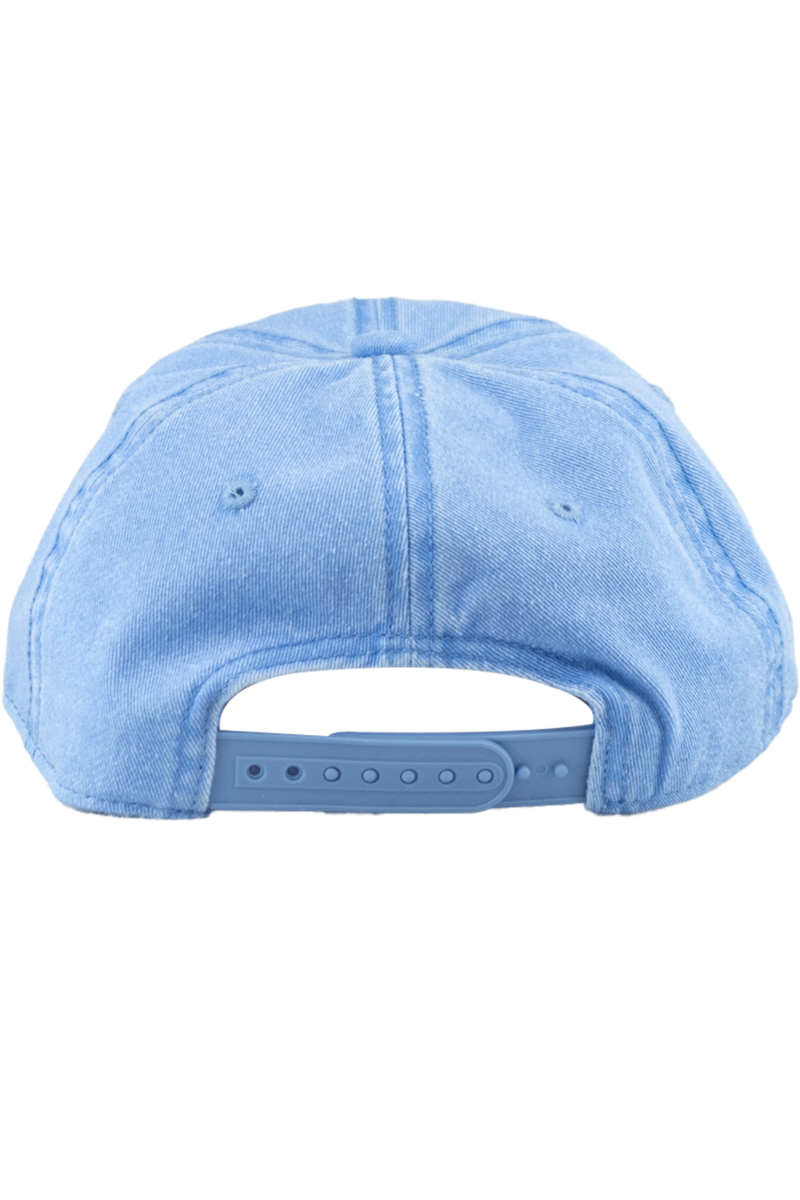 Unisex Cap mit Gipfelstrmer-Design im Denim-Look hellblau Bild 2