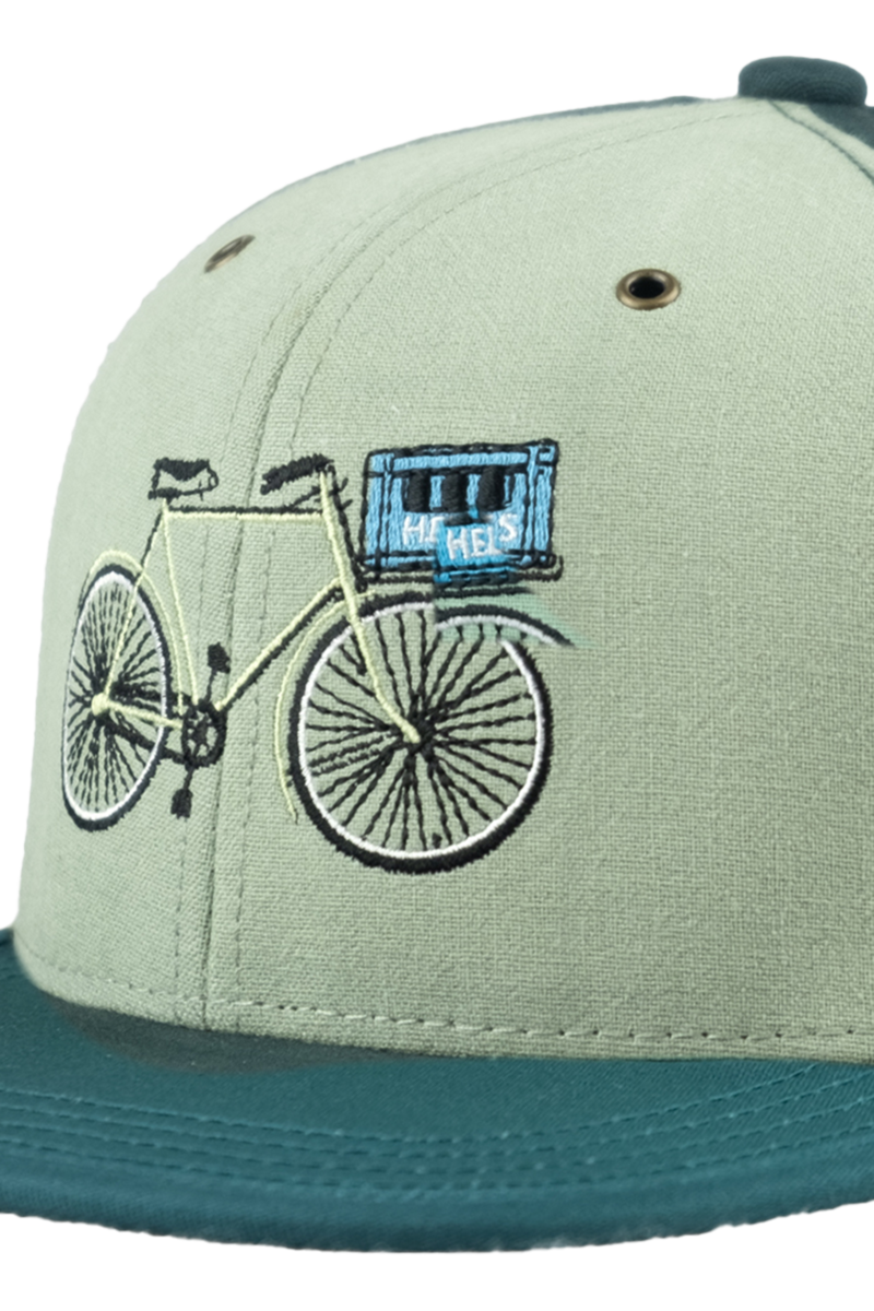 Unisex Cap 'Expresslieferdienst' aus Baumwolle und Leinen dunkelgrn Bild 2