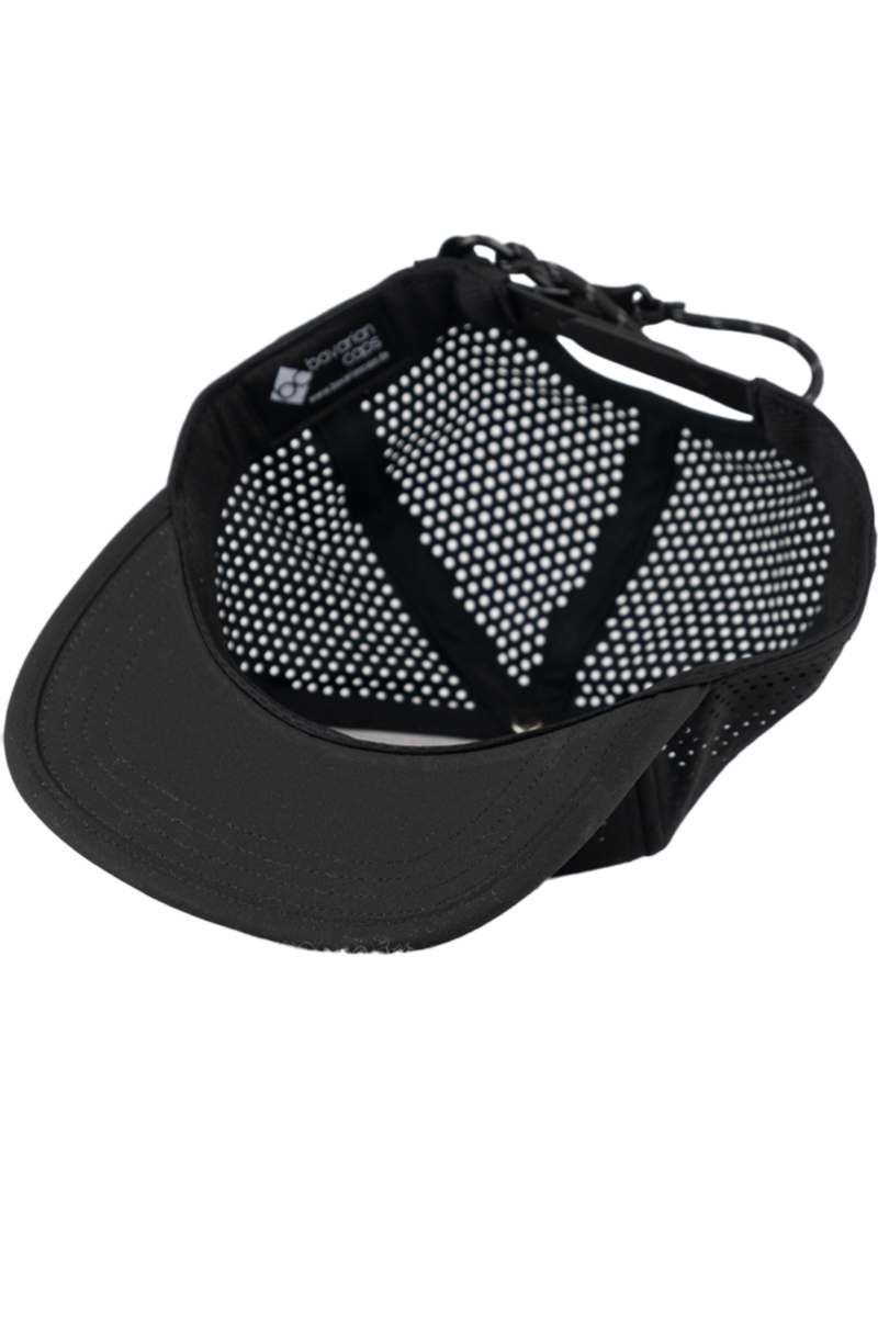 Unisex Cap mit Edelwei-Design und Sportfunktion schwarz Bild 2
