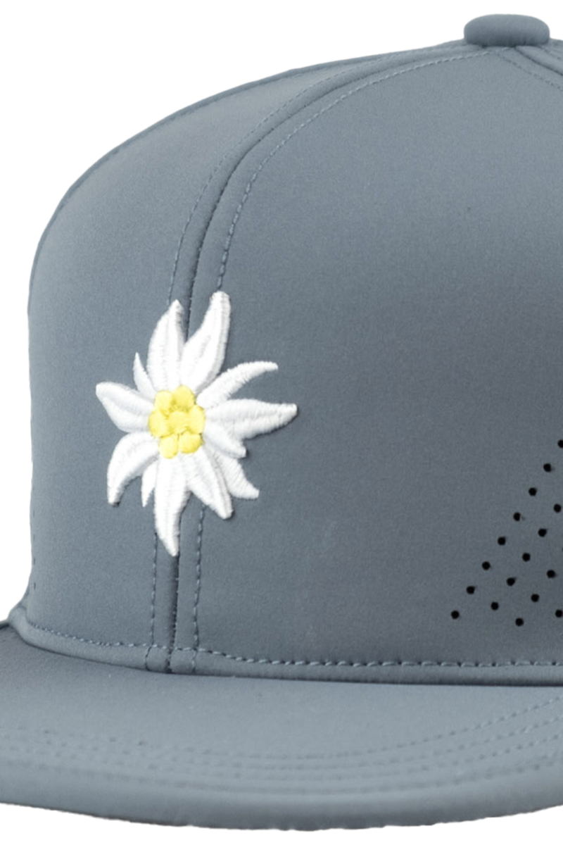 Unisex Cap mit Edelwei-Design und Sportfunktion graublau Bild 2