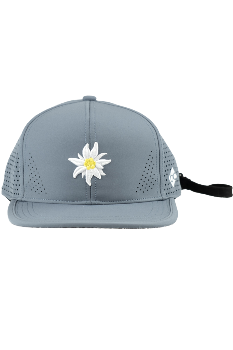 Unisex Cap mit Edelwei-Design und Sportfunktion graublau Bild 2
