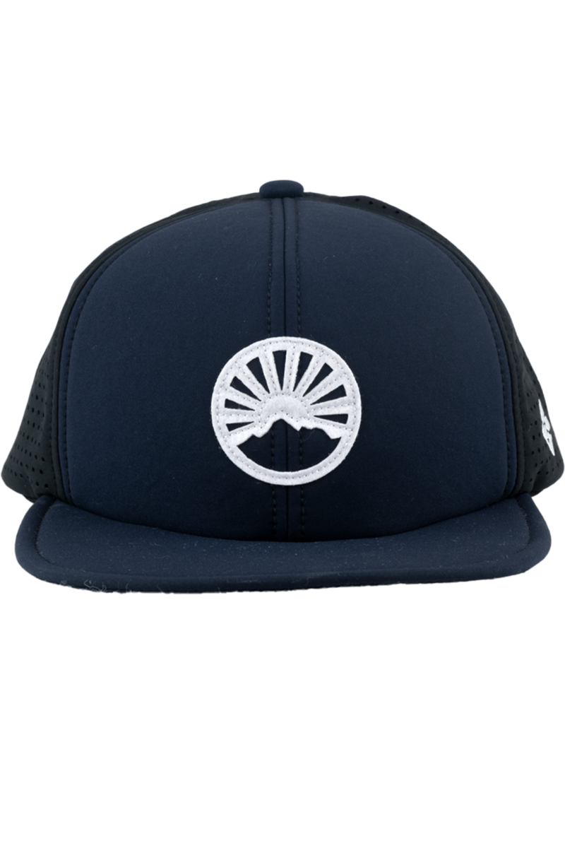 Unisex Cap mit Gipfelstrmer-Design und Quetschfunktion dunkelblau Bild 2