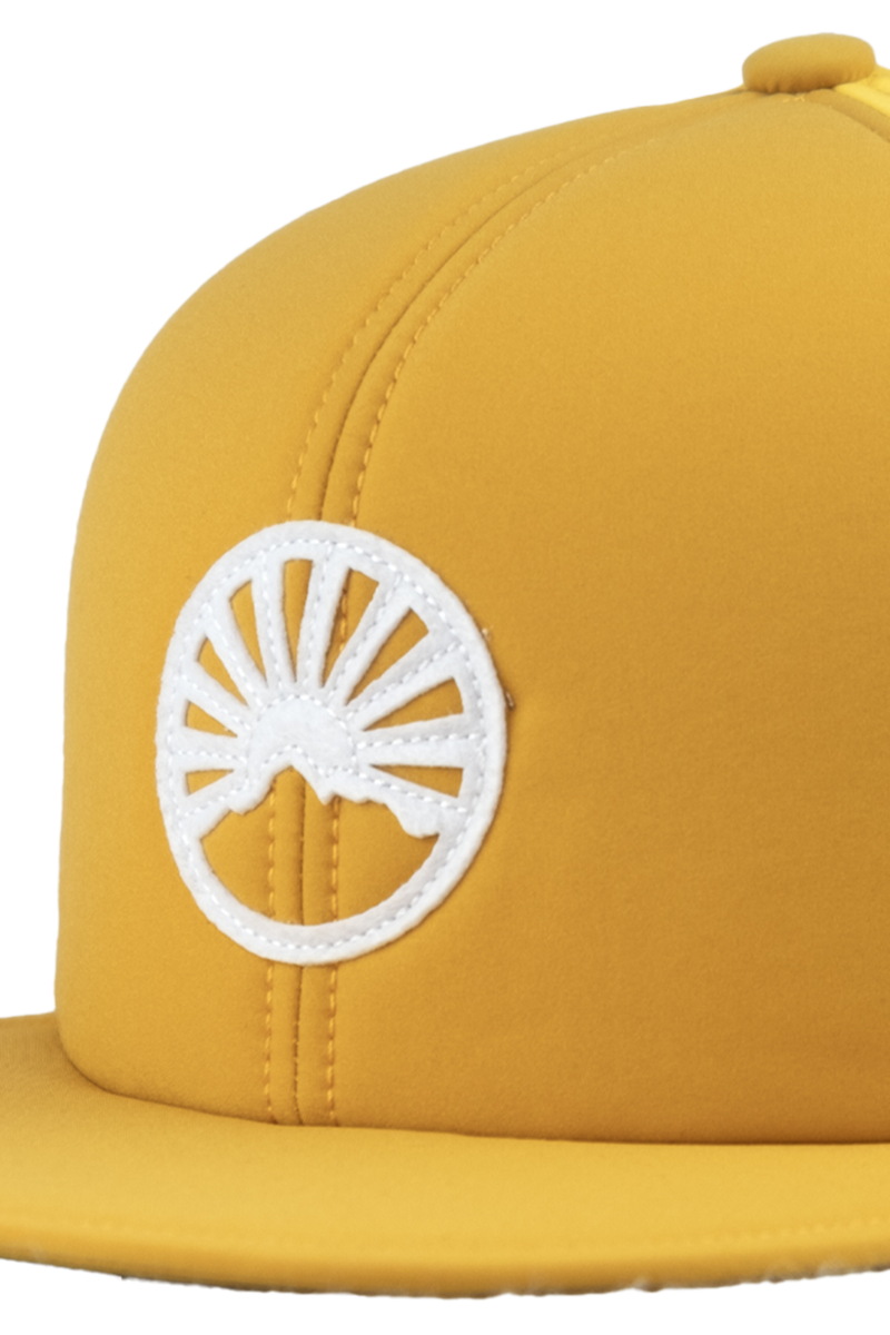 Unisex Cap mit Gipfelstrmer-Design und Quetschfunktion gelb Bild 2