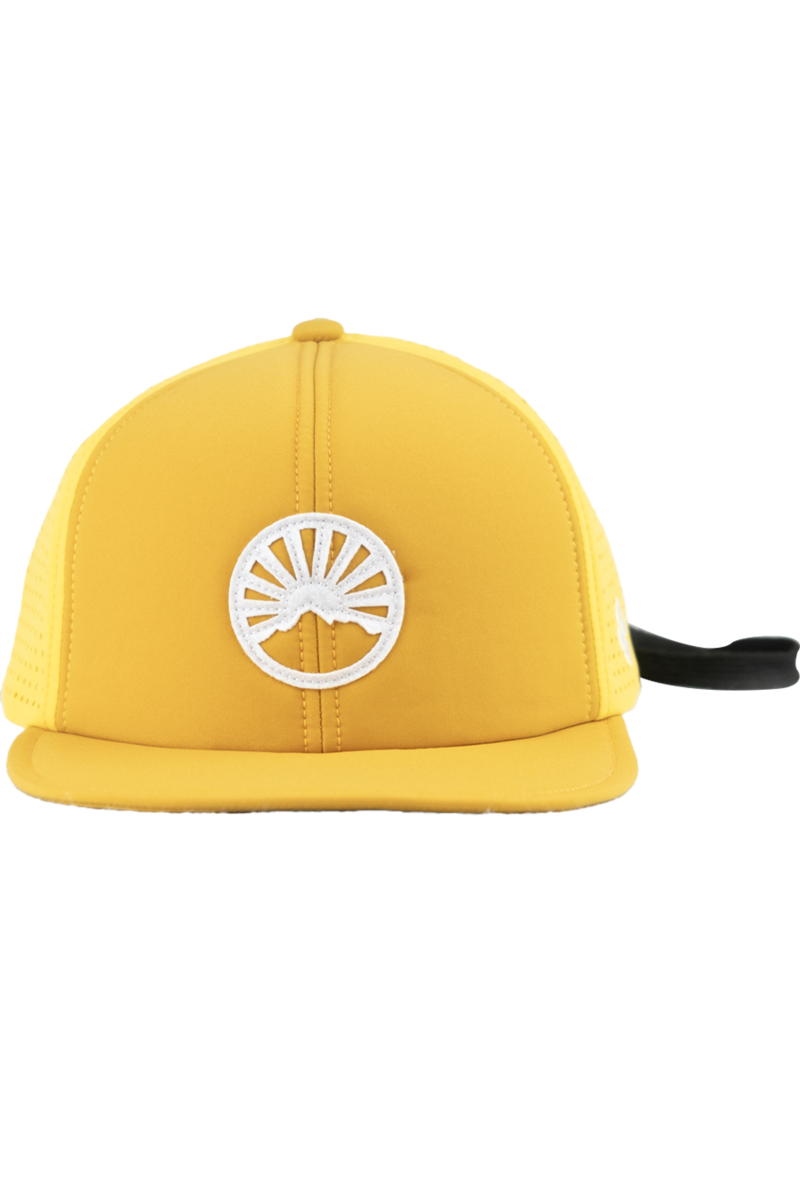 Unisex Cap mit Gipfelstrmer-Design und Quetschfunktion gelb Bild 2