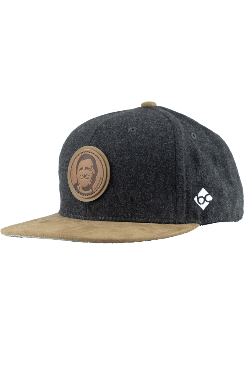 Unisex Cap aus Wollmix mit Monaco-Design dunkelgrau