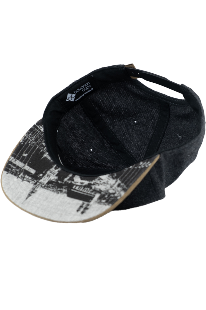 Unisex Cap aus Wollmix mit Monaco-Design dunkelgrau Bild 2