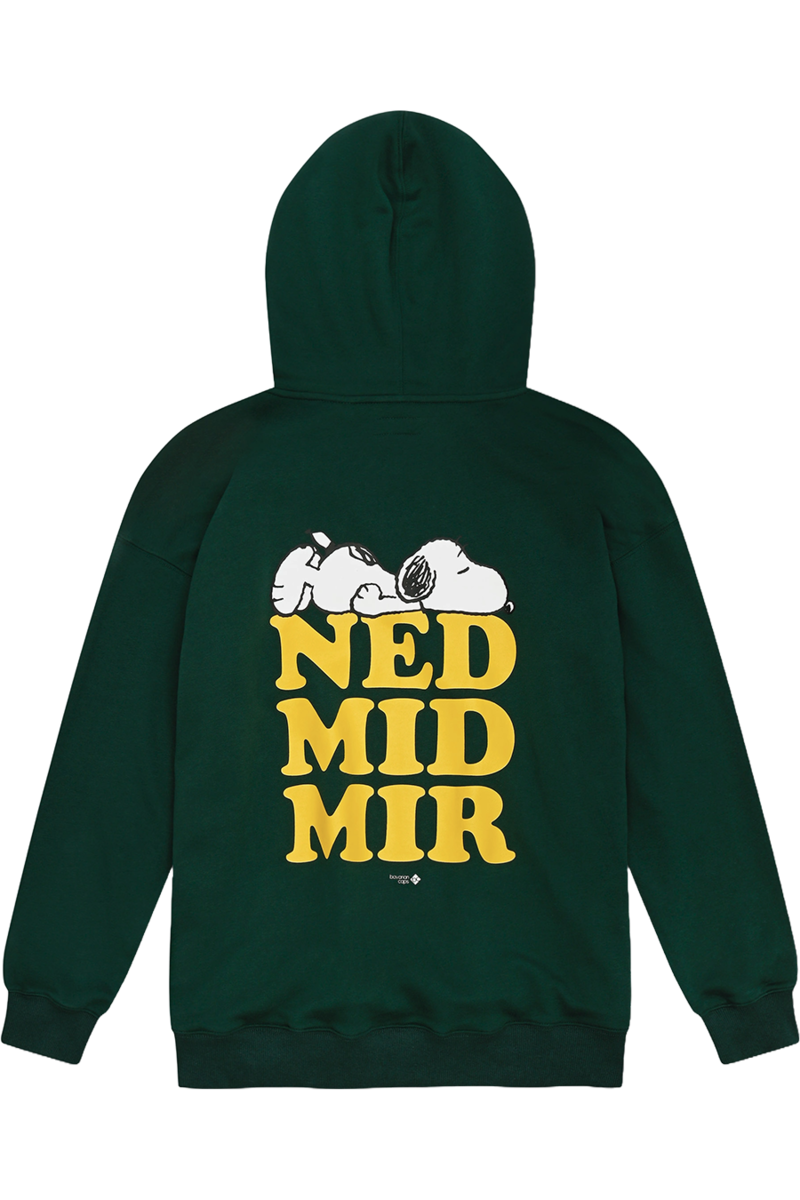 Hoodie mit Peanuts Stickerei und Druck 'Ned mit mir' dunkelgrn Bild 2