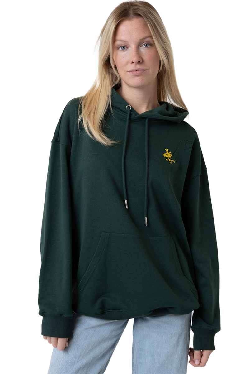 Hoodie mit Peanuts Stickerei und Druck 'Ned mit mir' dunkelgrn Bild 2