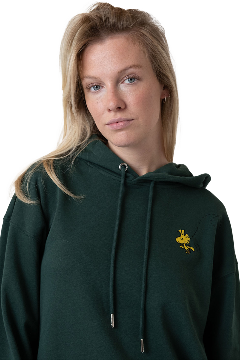 Hoodie mit Peanuts Stickerei und Druck 'Ned mit mir' dunkelgrn Bild 2