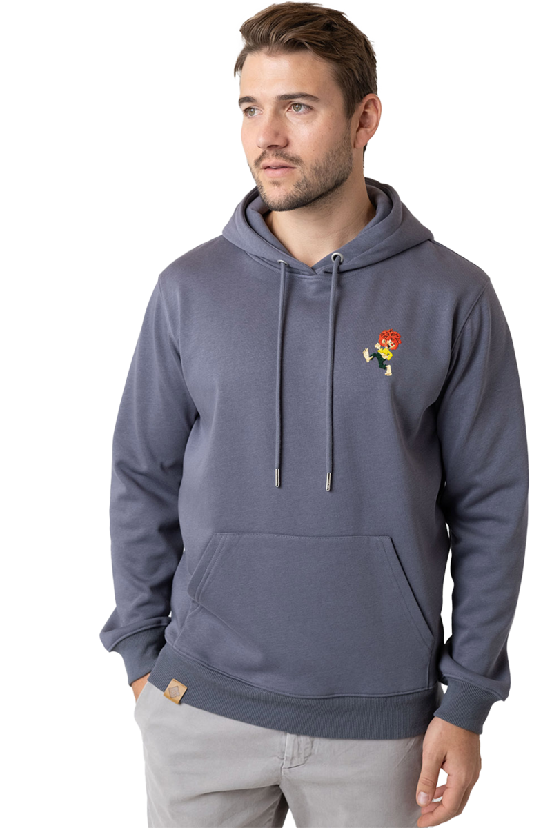 Herren Hoodie Pumuckl 'Grantig by nature' graublau Bild 2