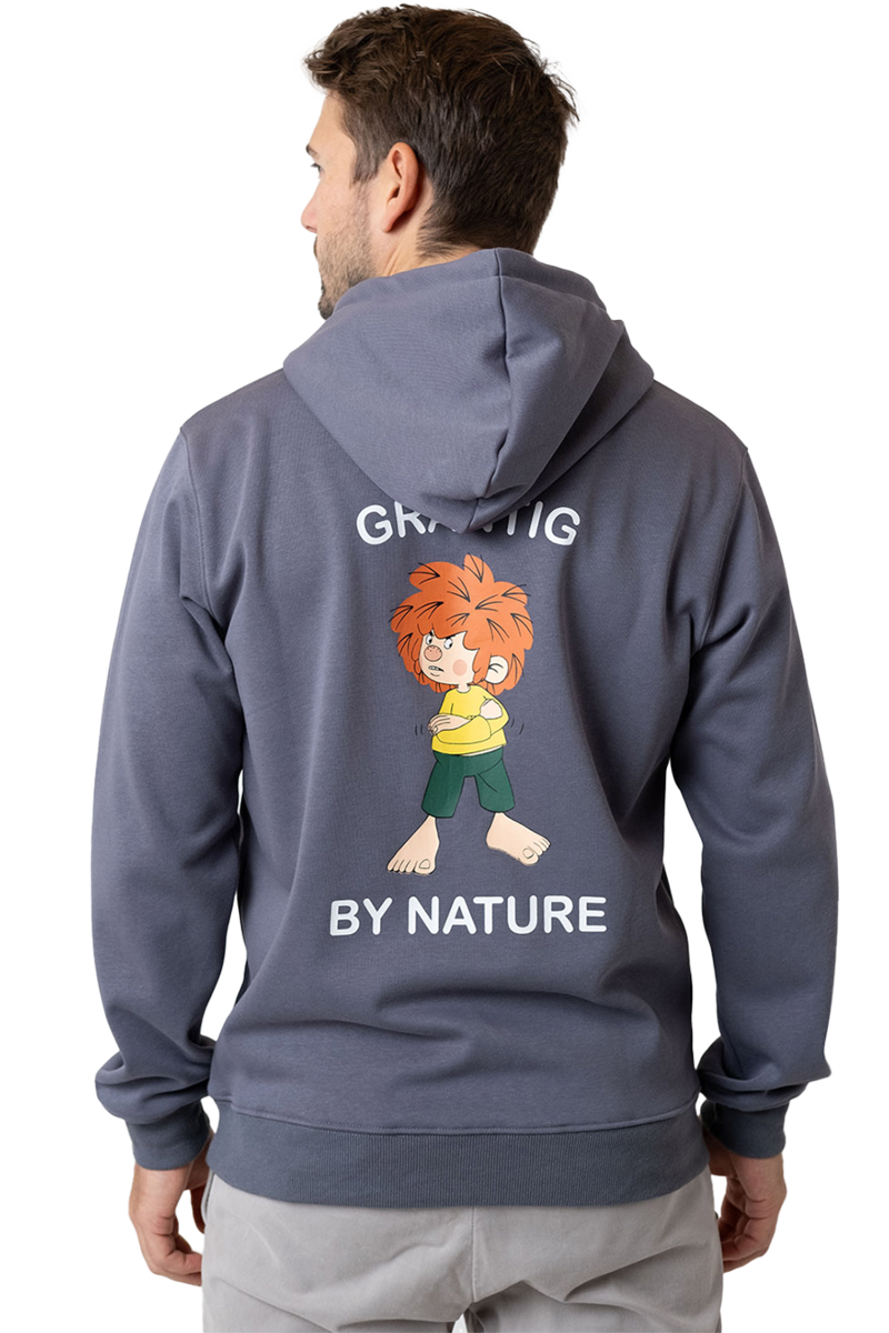 Herren Hoodie Pumuckl 'Grantig by nature' graublau Bild 2