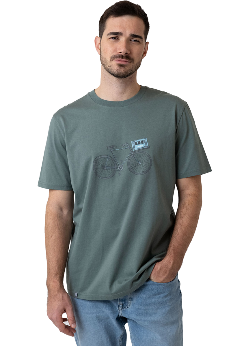 Herren T-Shirt 'Expresslieferdienst' dunkelgrn Bild 2