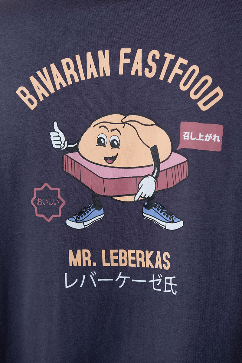 Herren T-Shirt 'Mr. Leberkas' anthrazit Bild 2