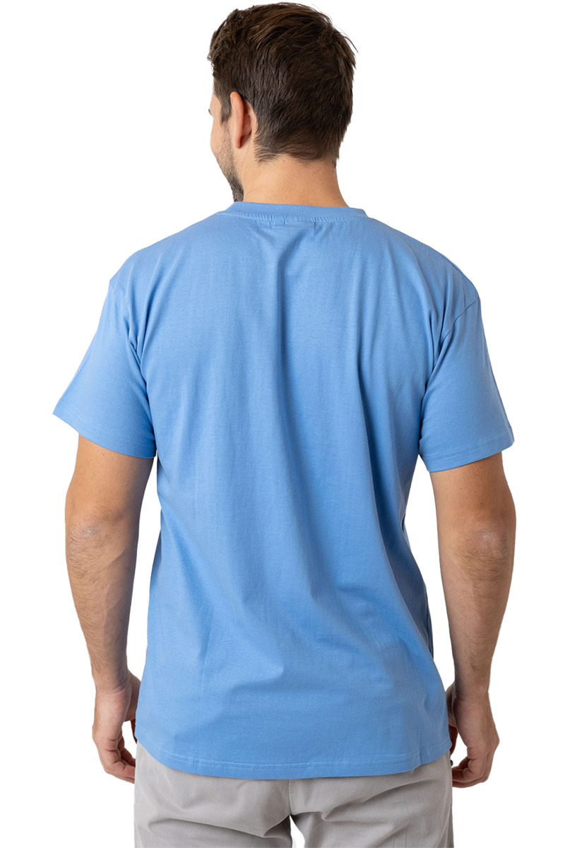 Herren T-Shirt mit Druck 'Peanuts Radln' blau Bild 2