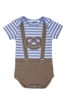 Jungs Lederhosen-Body kurzarm blau