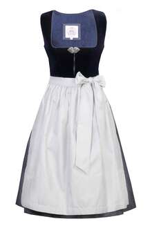 Midi Samtdirndl deep ocean blue