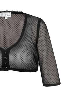 Dirndlbluse mit halblangen rmeln schwarz